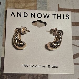 And Now This 18k Gold Over Brass Earrings